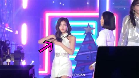 Footage of TWICE Sana Experiencing Wardrobe Malfunction.